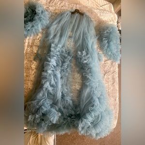 Tulle Maternity Dresses for Photoshoot,Robe for photoshoot,Sexy sheer Puffy Robe